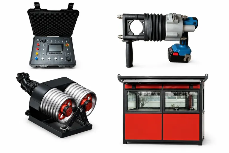 Transmission line stringing equipment and centralized control system collection